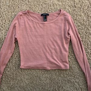 Forever 21 ribbed muave crop top